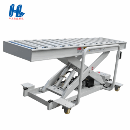 1T Scissor Lift Hydraulic Jack Fixed Electric Simple Roller Rotating Mobile Crane Work Platform